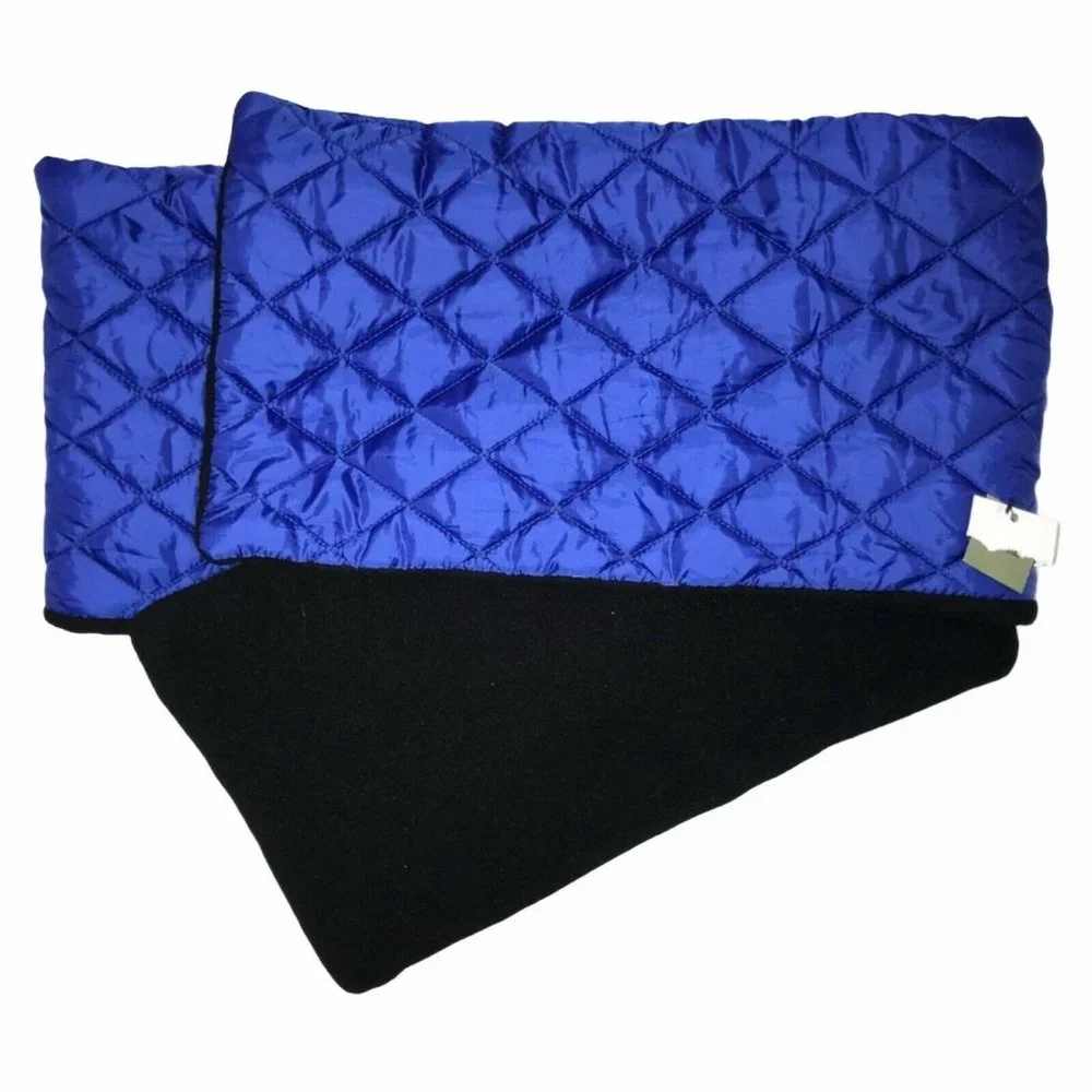NWT Goodfellow Blue Black Fleece Reversible Diamond Geometric 72